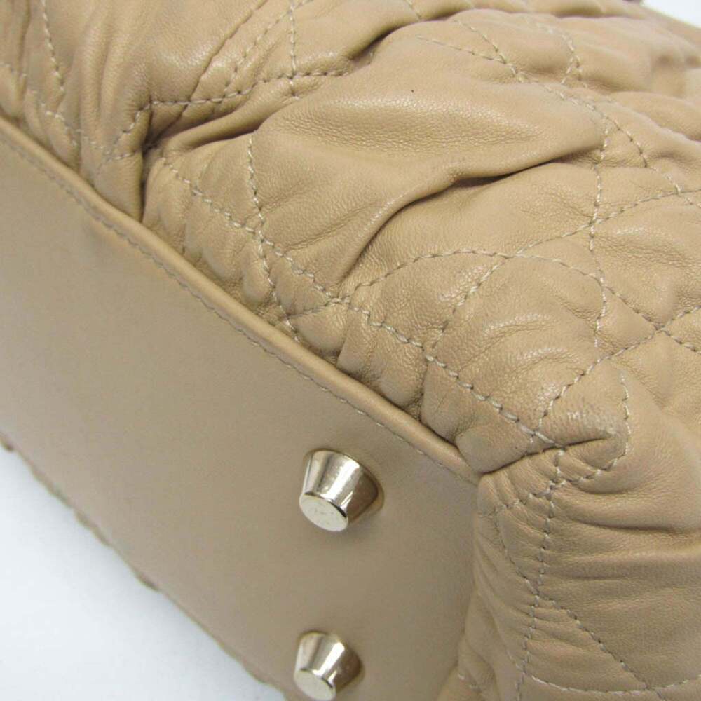CHRISTIAN DIOR Cream Leather Shoulder Bag - Picture 5 of 16
